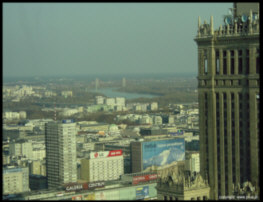 Warszawa, panorama południowo-wschodnia miasta